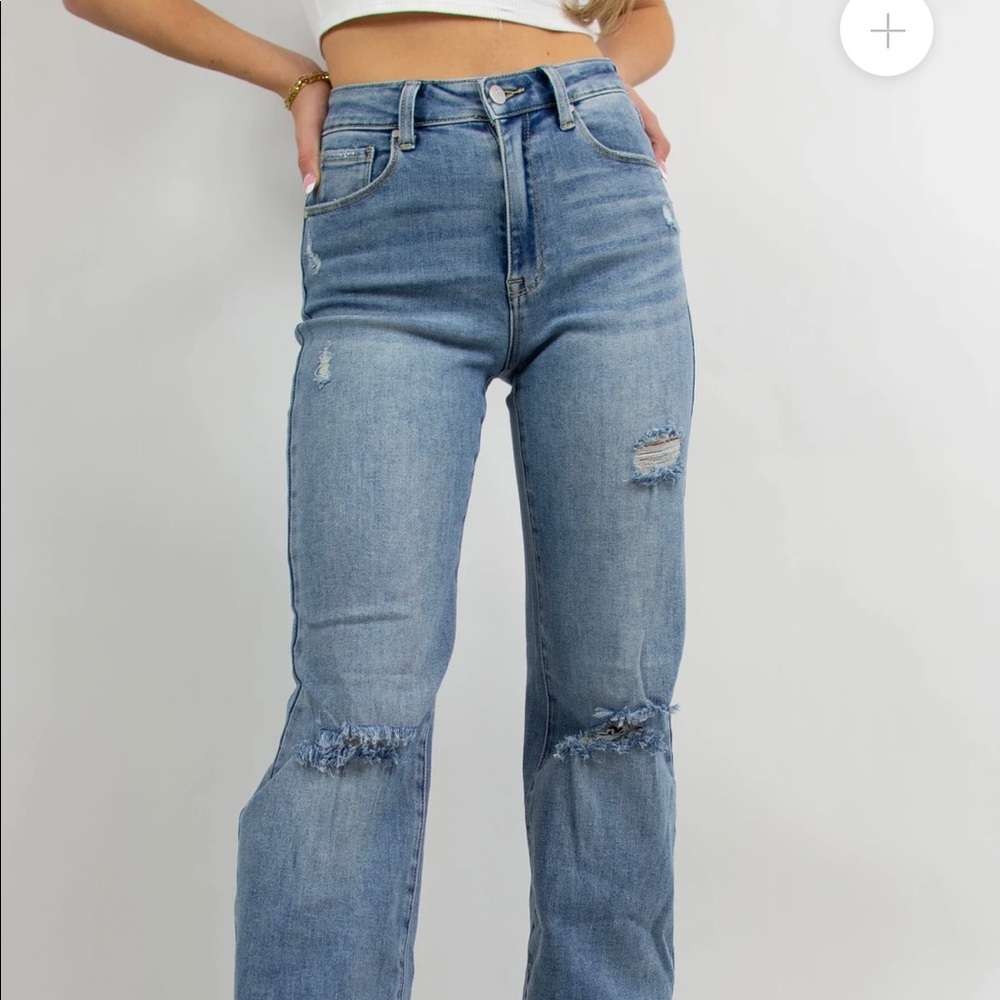 Cara High Waisted Distressed Jeans